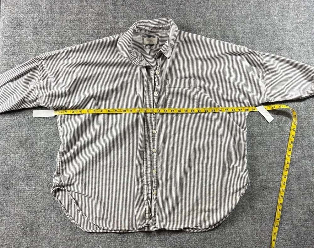 American Eagle Striped Oversized Button Down Shirt Size L - Picture 3 of 9